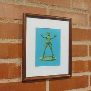 Lara Croft Tomb Raider Plastic Army Man Framed Art Print By Neon Nicho